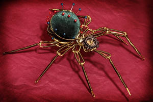 Steampunk Pin Cushion Spider - Christmas Nightmare
