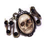 Steampunk Goth  - Bracelet - Antique Skull Cameo