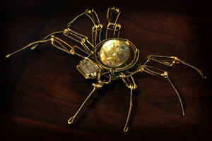 Steampunk Mechanical Watch Spider Sculpture