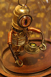 Little Steampunk Minion Robot Sculpture