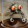 Steampunk Crab Sculpture in a Glass Dome Display