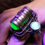 Steampunk Mad Scientist Ring with Uranium Glass