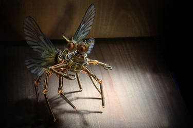 Steampunk insect Feywild Modron robot sculpture