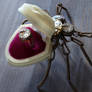 Steampunk Victorian Spider Ring Box Sculpture Open