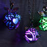 3 magical glowing necklaces