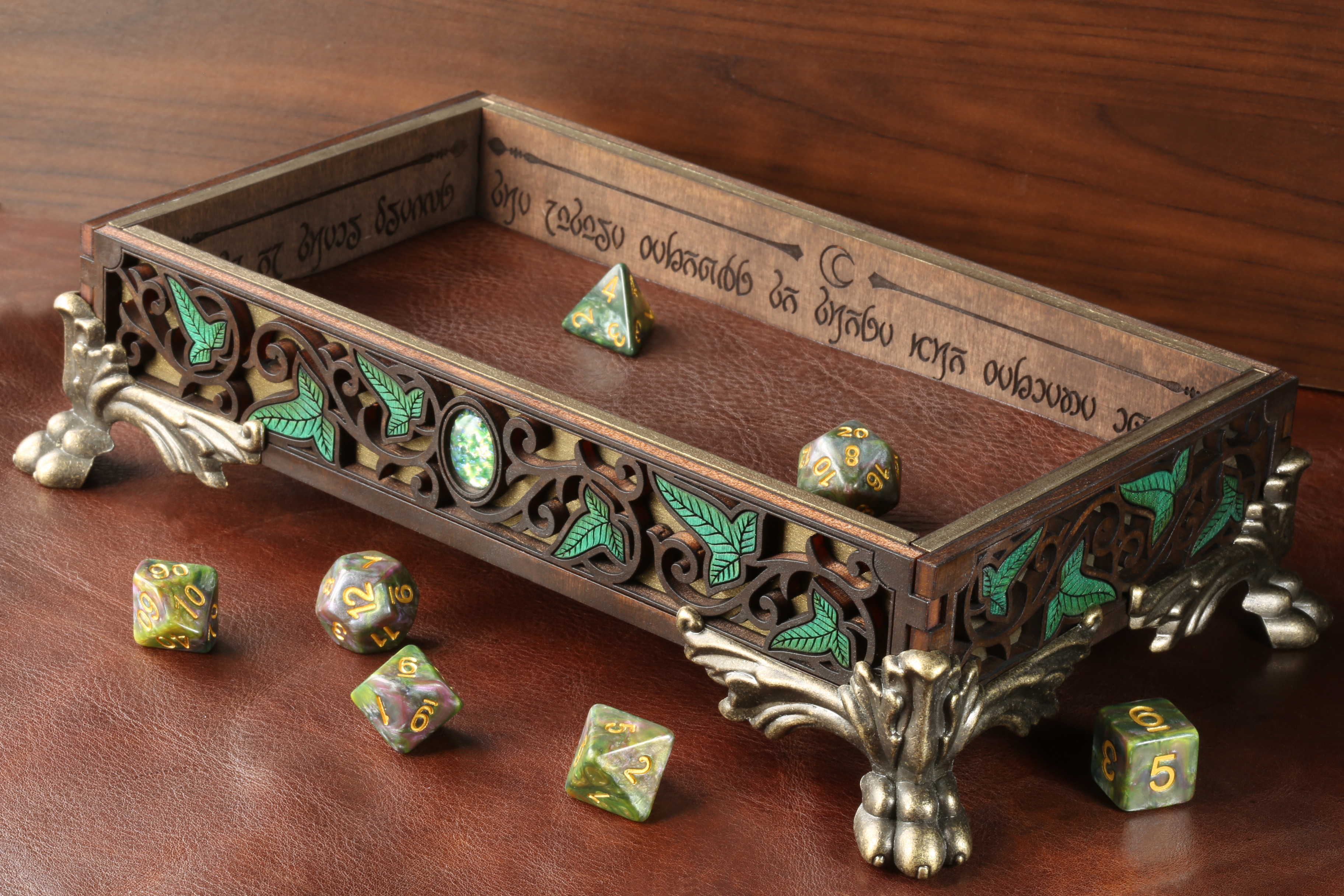 Elven dice rolling tray - The Wizards Vault