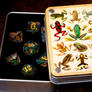 Frog Natural History dice Box and dice set