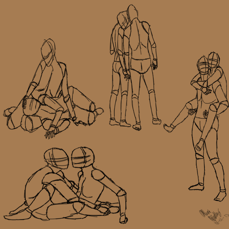 Pose study - couples by xghostwheelx on DeviantArt