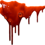 Drip blood on a transparent background.