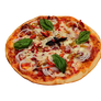 Italian pizza on a transparent background.