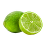 Lemons lime on a transparent background.
