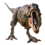 Predatory dinosaur on a transparent background.