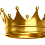 Gold crown on a transparent background.