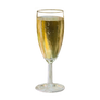 A glass of champagne on a transparent background.