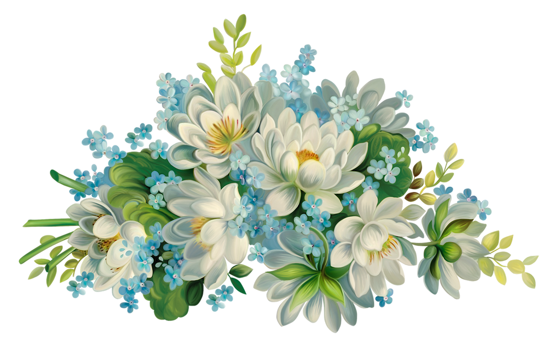 Flowers painted on a transparent background by PRUSSIAART on DeviantArt