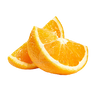 Slices of orange on a transparent background.
