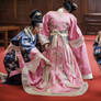 Chinese ladies in waiting preparing for court