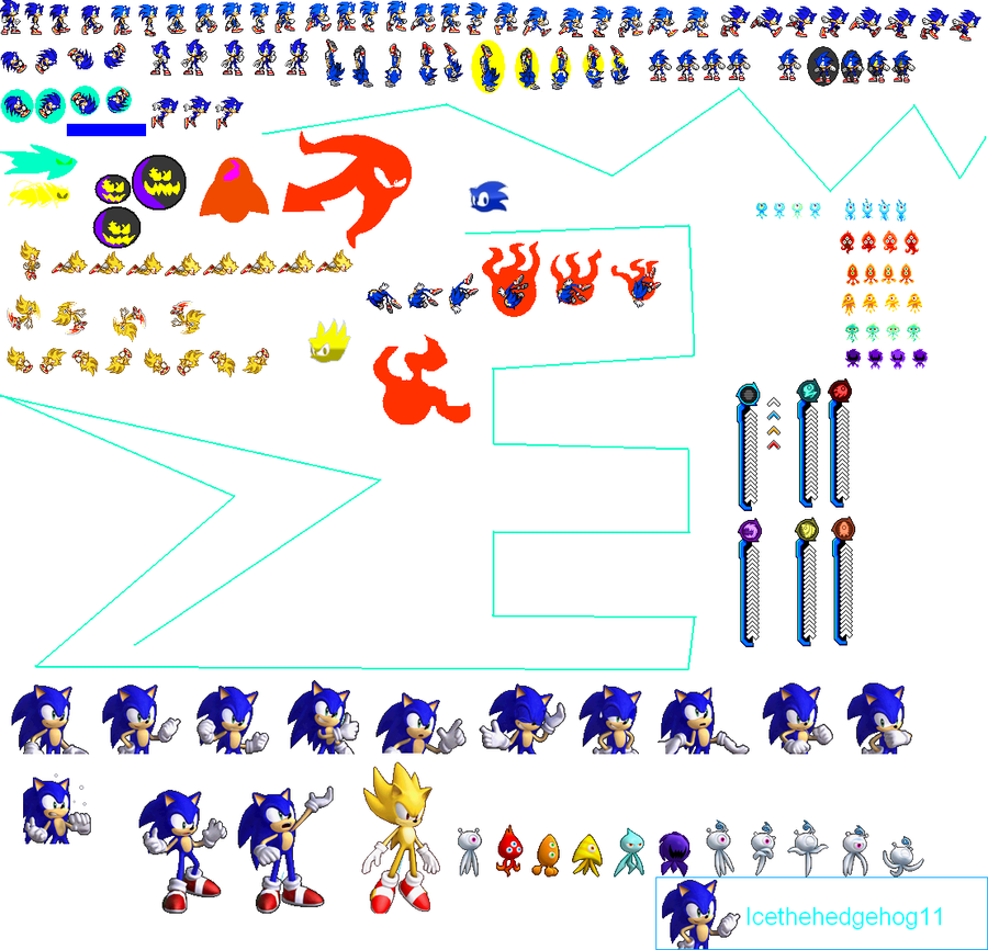 Red Sonic Pixel: Sonic Colors Sprite Request By Icethehedgehog11 On Deviant...