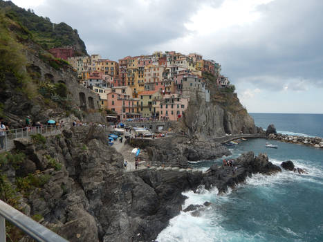 Houses on rocks