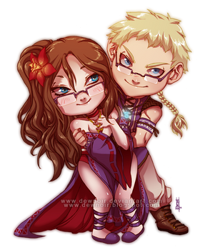 Heliossa_comm_chibi_shamael_and_Selene