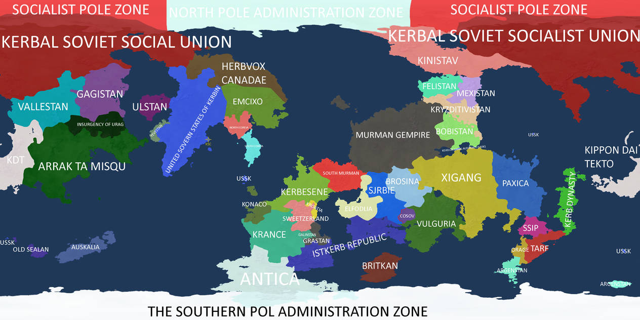 Political Map of Kerbin in the 19530's - KSP Fan Works - Kerbal Space ...