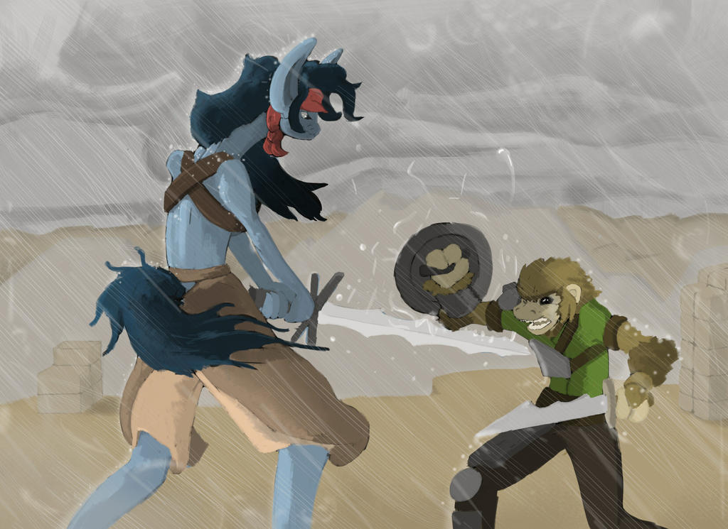 Fighting Rane Fight in the Rain by Crafekster on DeviantArt