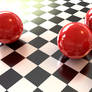 Spheres on Checkerboard