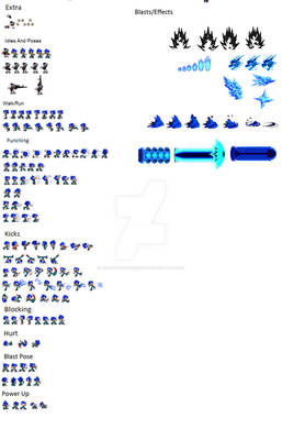 Asura The Darkwolf Sprite sheet Preview