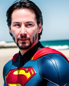 My concept of Keanu Reeves as Superman.