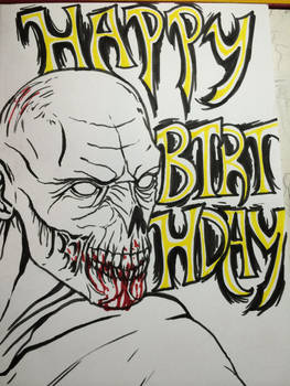 Zombie Birthday Card