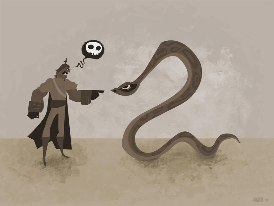 man VS. snake by GrandmasterSlam on DeviantArt