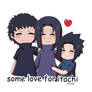 chibi itachi , shisui and sasuke