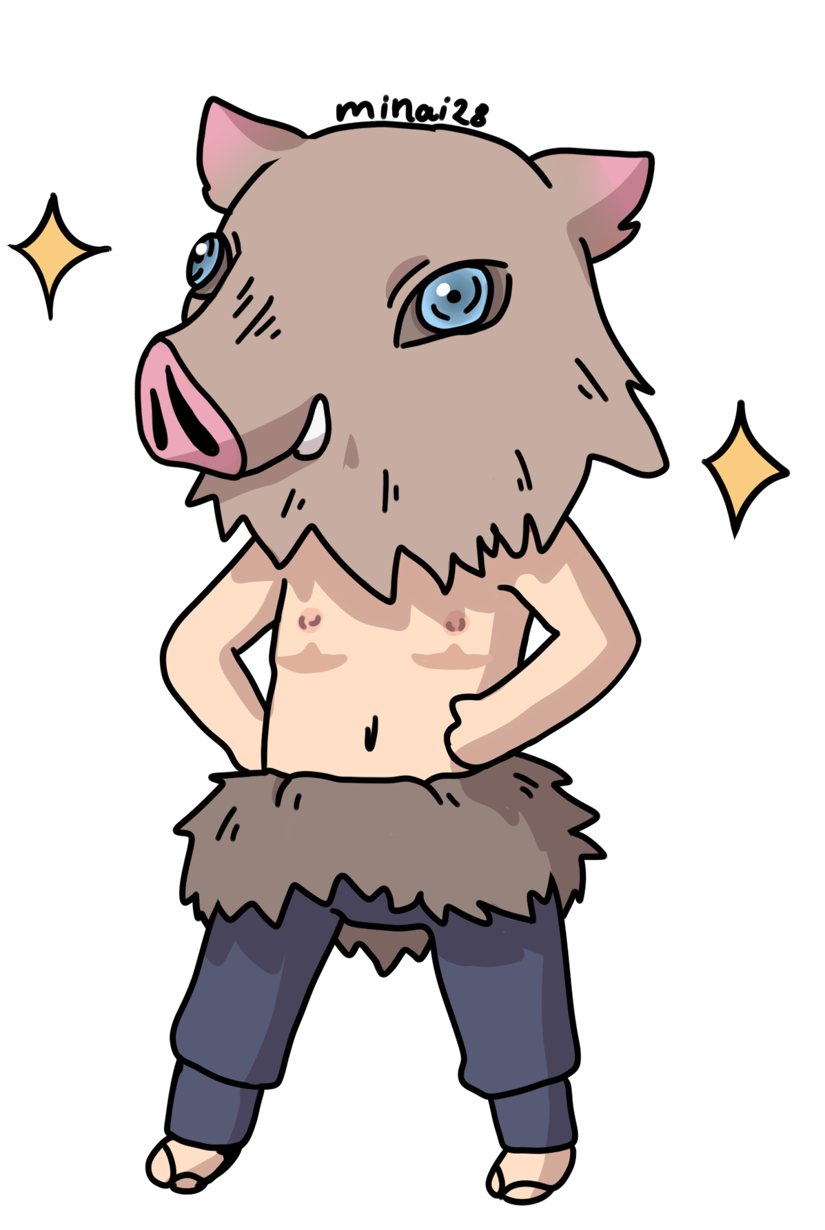 Inosuke chibi by minai28 on DeviantArt