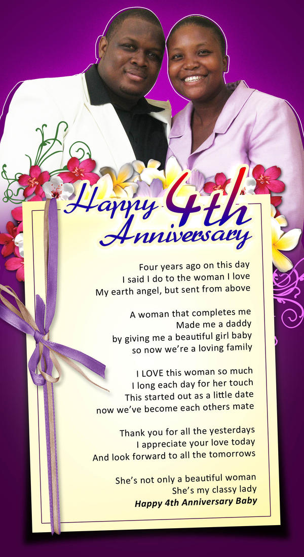 Our 4th Anniversary by owdesigns