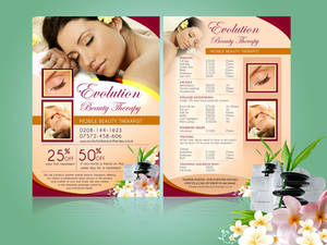 Evolution Beauty Therapy flyer