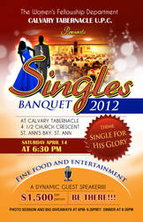 Singles banquet flyer