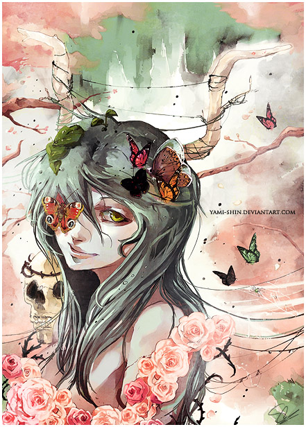 Sweet Mandragora likes butterflies