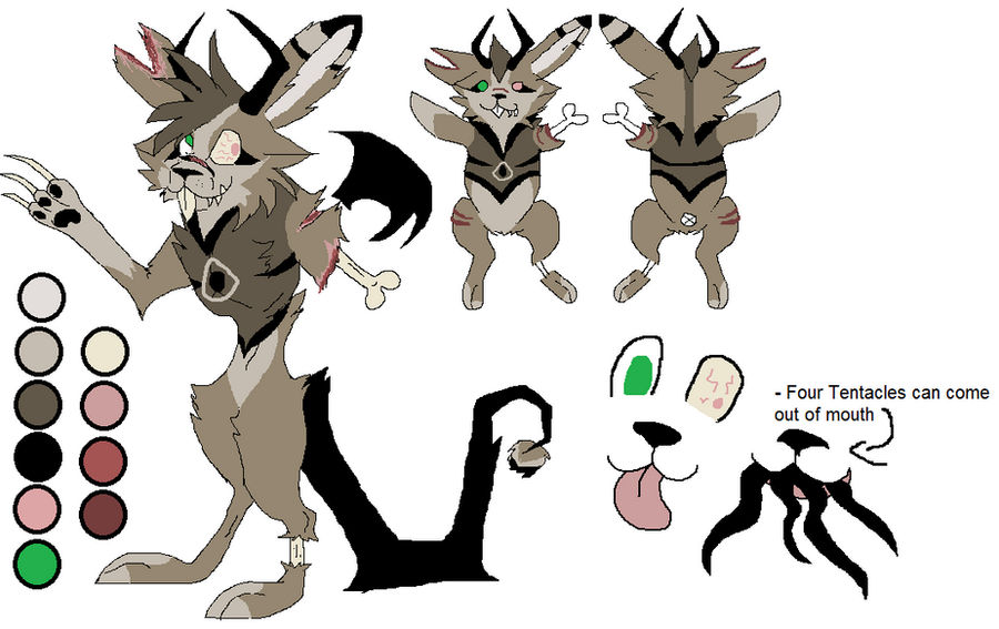 Muted Rabbit Mutant Rabbit -SOLD- by Rainy-Adopts on DeviantArt