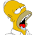Homer Simpson mouth saliva hungry Icon mid