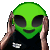 Green Alien clap Icon (animated)