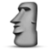 Moai (Apple iOS) Emote by linux-rules