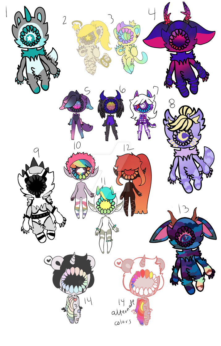Tooth Batch Batch O' Tooth Beasts CLOSED by BebopSparkles on DeviantArt