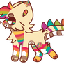 Rainbow Creme Dragon Cat Hybrid Adopt CLOSED