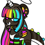 Neon Rainbow Dino Pony Adopt CLOSED