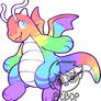 Rainbow Vibes Dragonite Poke-Variant Adopt CLOSED