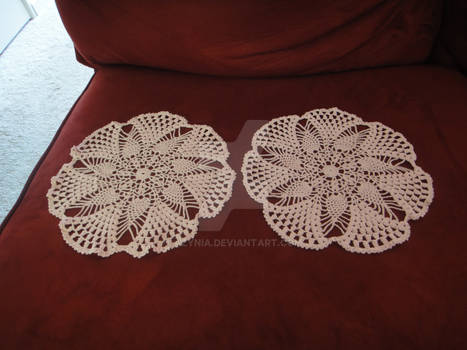 Pink Pinapple Doilies