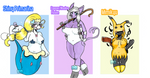 Anthro Adopts - Feb Set - Poke Girls by PBdrewthat