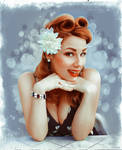 Girl in the style of pin-up