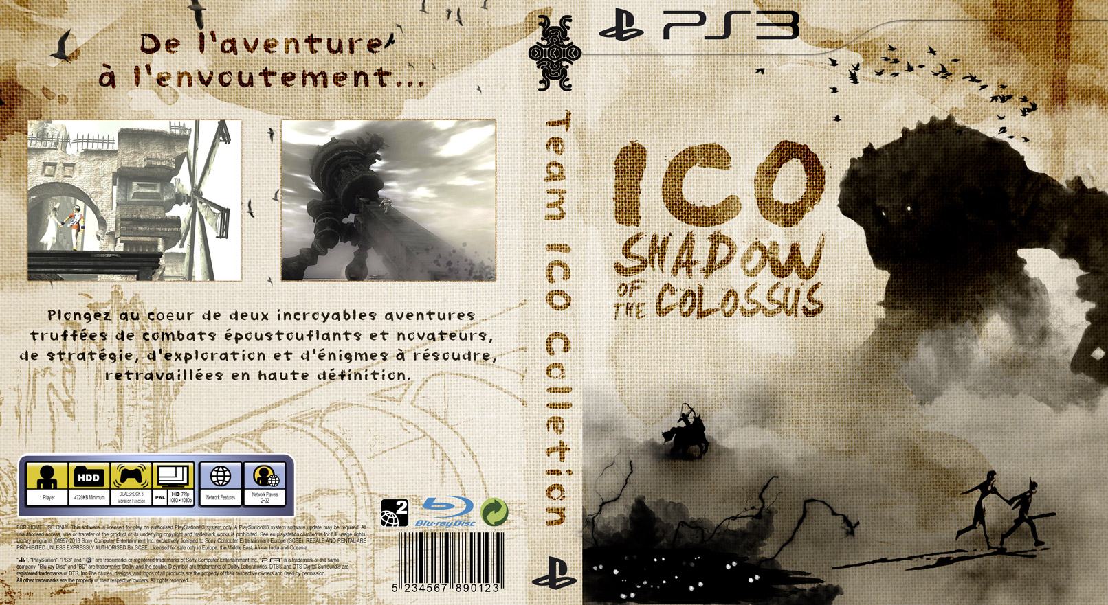 Ico and Shadow of the Colossus PS3 Cover by H1ppym4n on DeviantArt