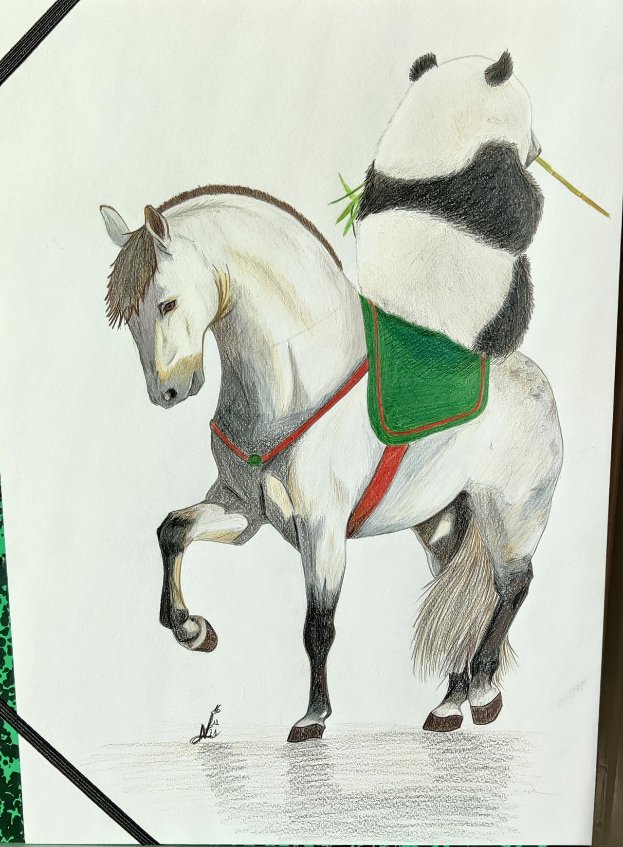 Horse and panda by Saiyukie on DeviantArt